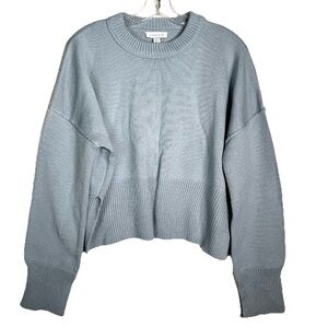 TOPSHOP Womens Cropped Oversized Boxy Light Blue Knit Sweater Sz Small 4-6